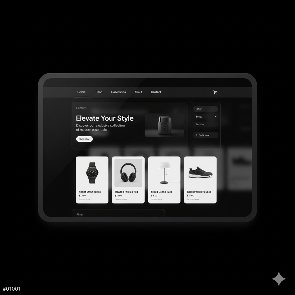 Shopify dashboard interface showing clean and intuitive design